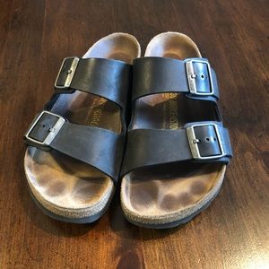 Birkenstock black Arizona sandals